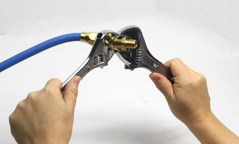 BluBird Fast Fix - 1/4" Air Hose Assembly Repair Fitting - w/ 1/4" MNPT Swivel - FFSW14