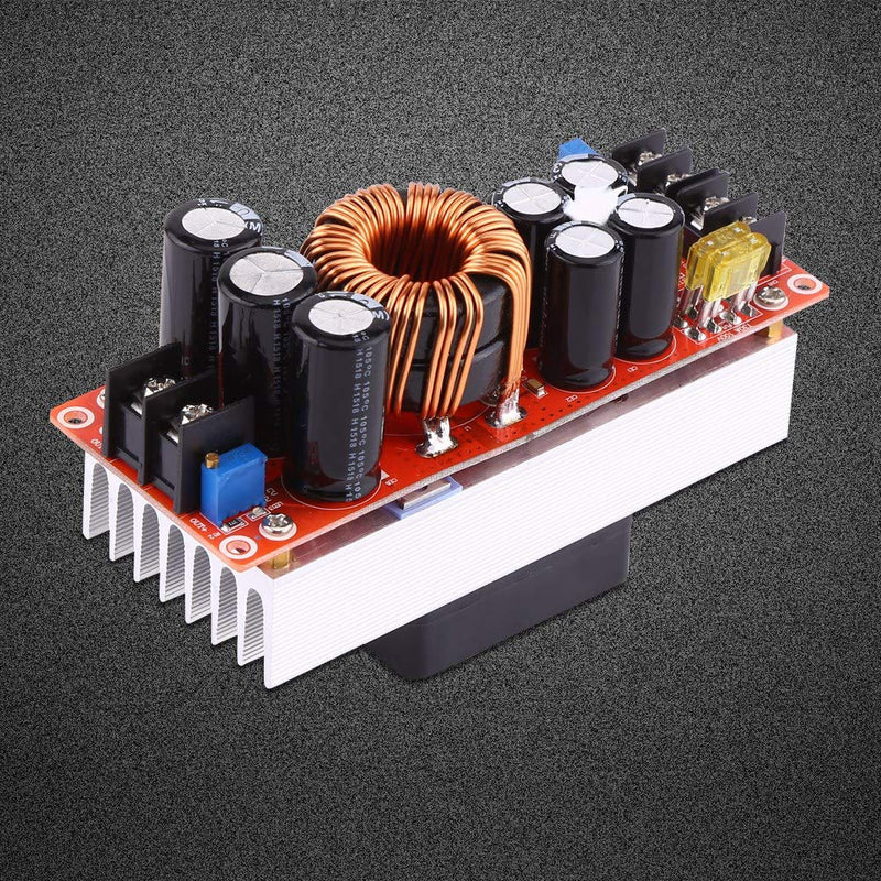 Telituny 1500W Boost Module, Boost Module 30A 1500W DC-DC Boost Converter Step-up Power Supply Module In 10~60V Out 12~90V for LED Motor Electrical Appliances