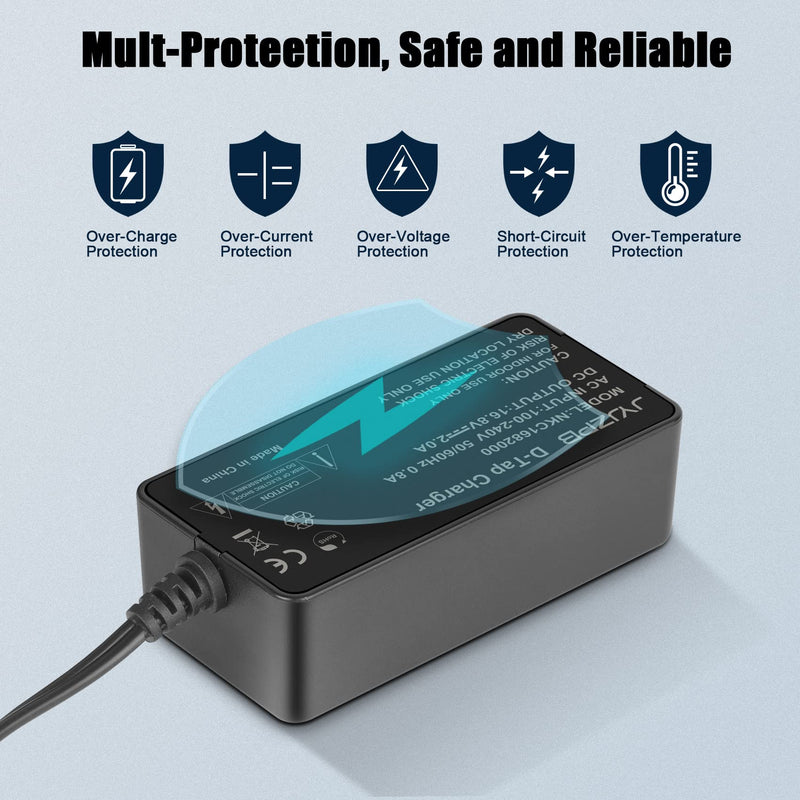 JYJZPB D-Tap Quick Charger for V-Mount/V Lock/Gold Mount Battery Charger, Compatible for Sony BP-U65 BP-U68 HDW-800P HDW-F900R PDW-680 PDW-850 DSR-650PProfessional Video Camcorder [Output: 16.8V 2A]