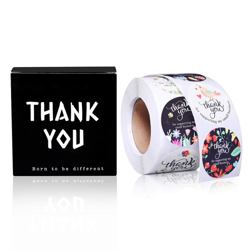 6 Designs Thank You for Supporting My Small Business Stickers Roll 1.5’’ 500 Labels Thank You Stickers for Bakeries, Handmade Goods, Crafters, Small Business Owners 6 Designs 500 PCS, 1.5 inch