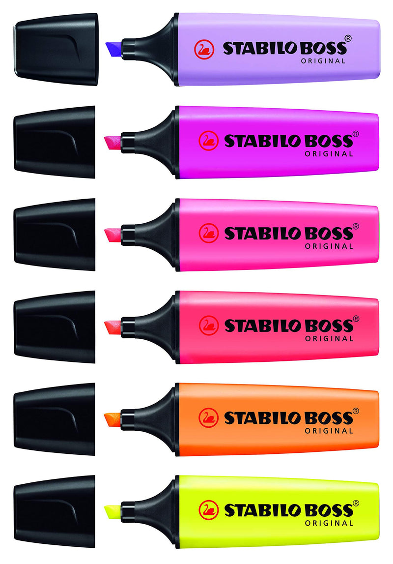 Highlighter - STABILO BOSS ORIGINAL and Pastel Wallet of 6 Assorted Colours