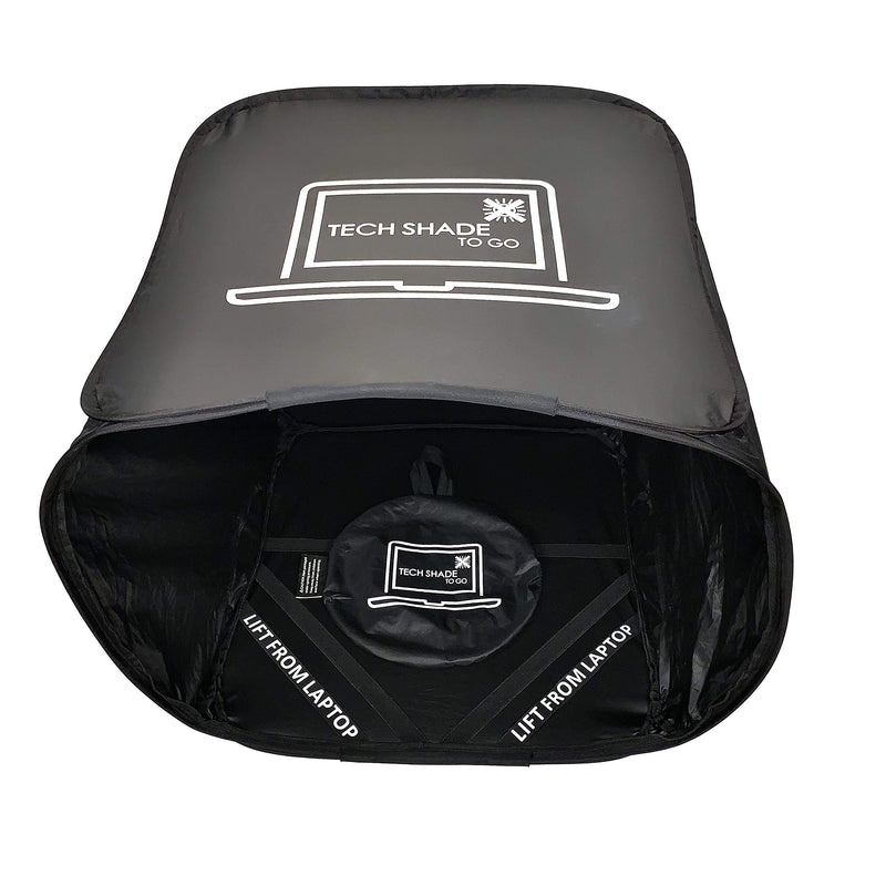 TECH SHADE TO GO _ Portable Laptop Sun Shade, Privacy Cover, Laptop Sun Shade, Laptop Shade for Working Outside, Laptop Shade, Laptop Sun Hood, Laptop Sun Glare Shield, Laptop Hood for Outside Glare