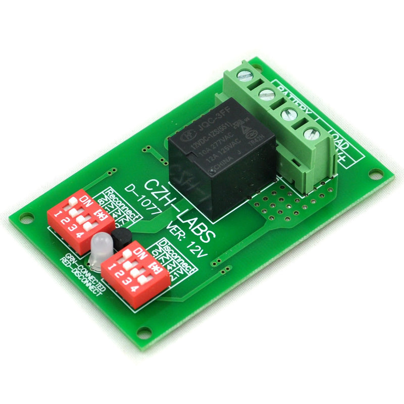 CZH-LABS Electronics-Salon Low Voltage Disconnect Module LVD, 12V 10A, Protect/Prolong Battery Life.