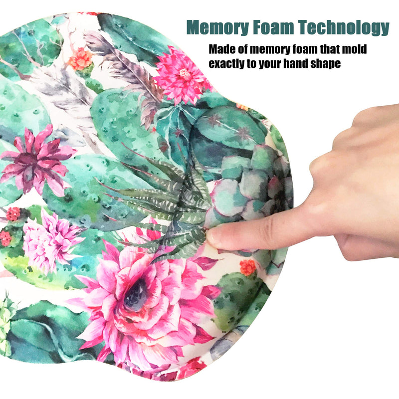 Ergonomic Mouse Pad with Wrist Support,Dooke Cute Wrist Pad with Non-Slip Rubber Base for Computer, Laptop, Home Office Gaming, Working, Easy Typing & Pain Relief