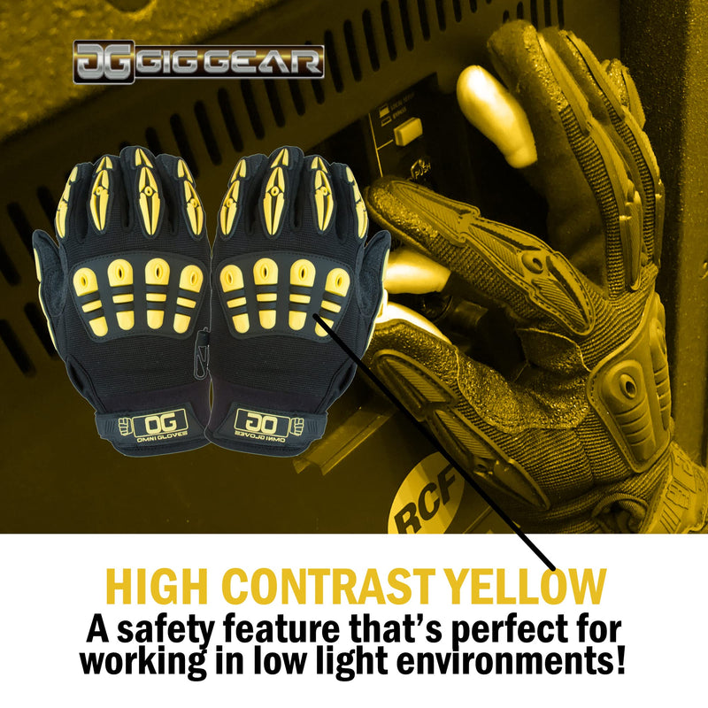 Gig Gear Heavy Duty Safety Gloves with Finger Access - Multipurpose Touchscreen Work Gloves for for Safety XXLarge