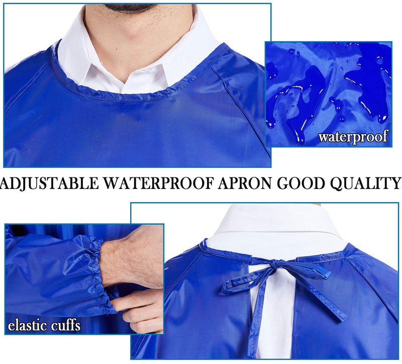 Nanxson Unisex Waterproof Apron Adjustable Work Apron for DishWashing, Lab Work, Dog Grooming, Cleaning Fish CF3015 Blue