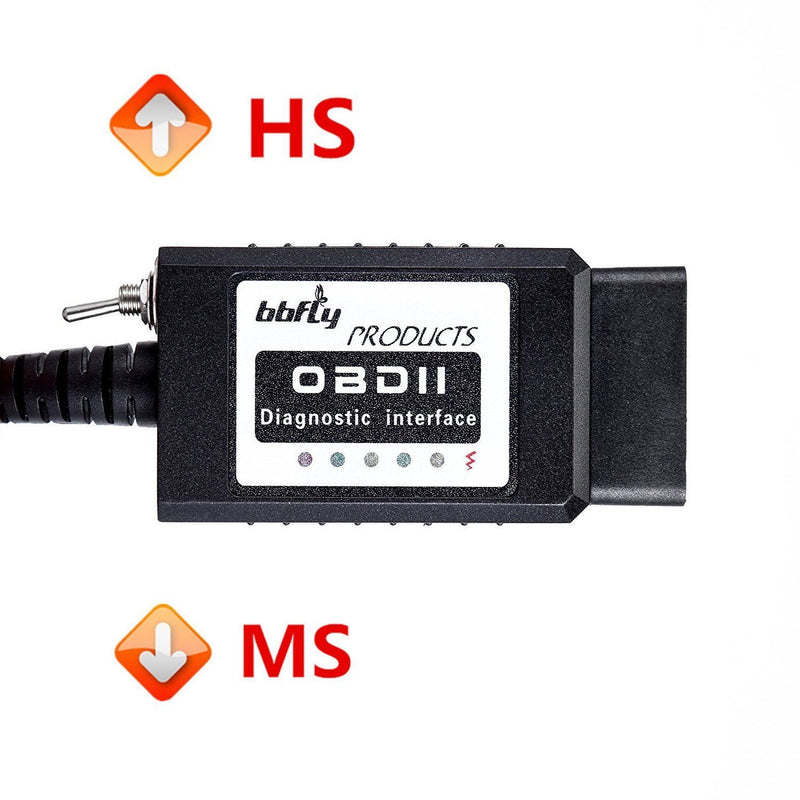 bbfly-BF32302 USB modified FTDI chip OBD-II Scan Tool for Windows bbflyFORScan HS-CAN / MS-CAN OBD2