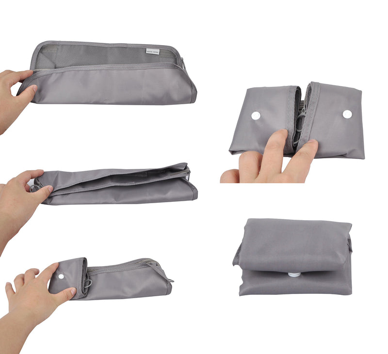 Vercord 8 Set Travel Packing Pods Luggage Organizers Cubes with Laundry Bags Accessories, Grey
