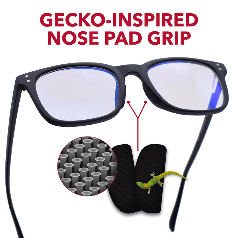 Setex Blue Light Blocking Glasses For Gaming with Gecko Grip Anti-Slip Nose Pads