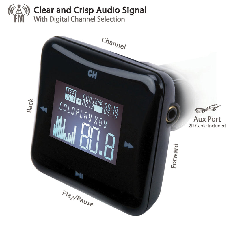 Scosche FMTD8R FMFREQ Universal Digital FM Transmitter with SD Card Reader, USB Flash Drive Reader and USB Car Charger