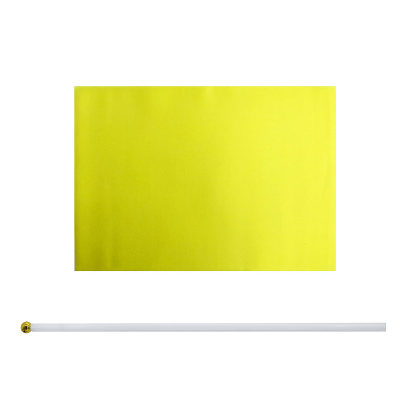 WXTWK 12 Pack Solid Yellow Flag Small Mini Plain Yellow DIY Color Flags On Stick,marking decoration supplies,Grand Opening,Kids Birthday,Party Events Celebration 12PACK yellow
