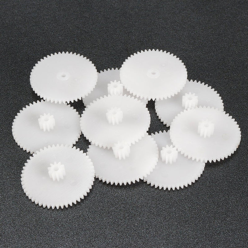 uxcell 10pcs Plastic Gears 50 Teeth Model 50102A Reduction Gear Plastic Worm Gears for RC Car Robot Motor