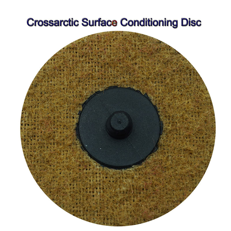 31Pcs 3" Surface Conditioning Disc, Crossarctic Quick Change Sanding Discs with 1/4" Shank Holder for Die Grinder Prep Strip Grind Polish Finish Burr Rust Paint Removal 3" Surface Sanding Disc