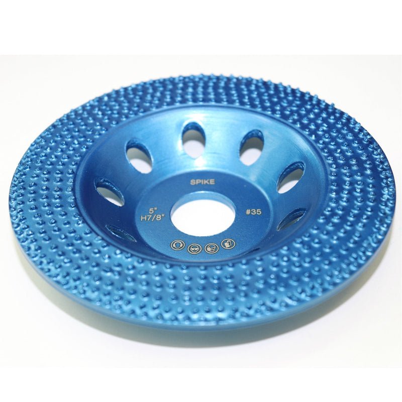 Spike 5" Diamond Cup Removing Disc Wheel for Paint, Epoxy, Glue, Mastic with RCD Newest Technology & Rubber Cushioned Body (Spike, 5", 7.1 oz Very Light) 5"