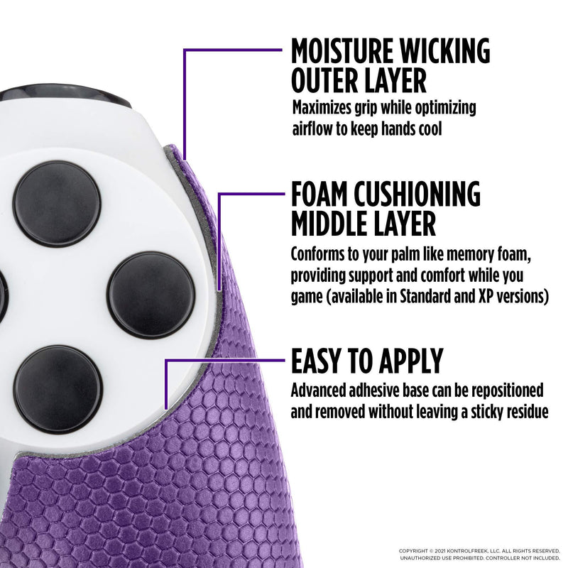 KontrolFreek Performance Grips for Playstation 4 (PS4) Controller (Galaxy Purple) Galaxy Purple