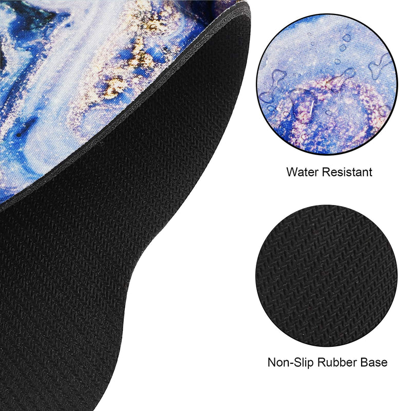 Ergonomic Mouse Pad with Wrist Rest Support Gel, ArtSo Non Slip Rubber Base Pad Computer PC Laptop Women Men Mousepad for Home, Office, Gaming, Working Easy Typing, Pain Relief, Purple Marble