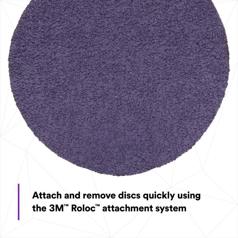 3M Cubitron II Roloc Fibre Disc 786C, 33391, 3 in (75 mm), 60+, 15 discs per carton