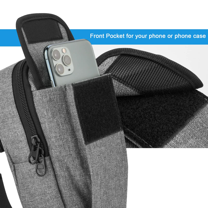 CaSZLUTION Travel Belt Case for DJI Osmo 6 / DJI OM 5 / DJI OM 4 SE, Portable Storage Bag Case with Belt keeper and Hand Strap Fits DJI Osmo Mobile 6 Smartphone Gimbal Stabilizer and Accessories