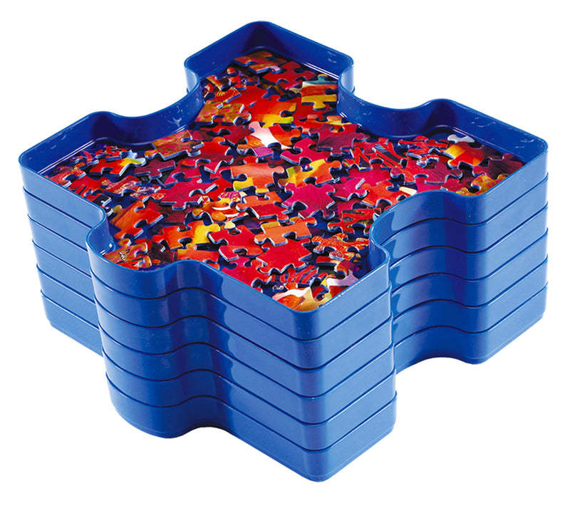 Ravensburger Sort and Go Jigsaw Puzzle Accessory - Sturdy and Easy to Use Plastic Puzzle Shaped Sorting Trays to Organize Puzzles Up to 1000 Pieces