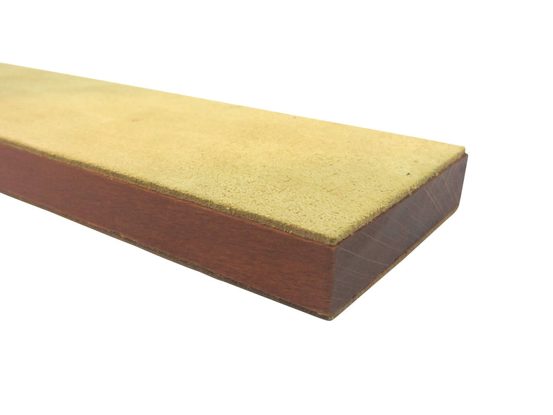 French Leather Strop Paddle 2-Sided 3” x 10” Stropping Surface Lacquered Beech Handle 107220