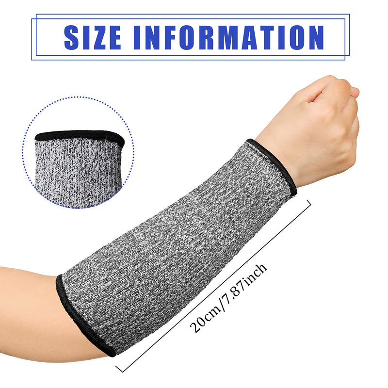 3 Pairs Cut Resistant Sleeve Arm Level 5 Protection Sleeve Black, Royal Blue, Grey