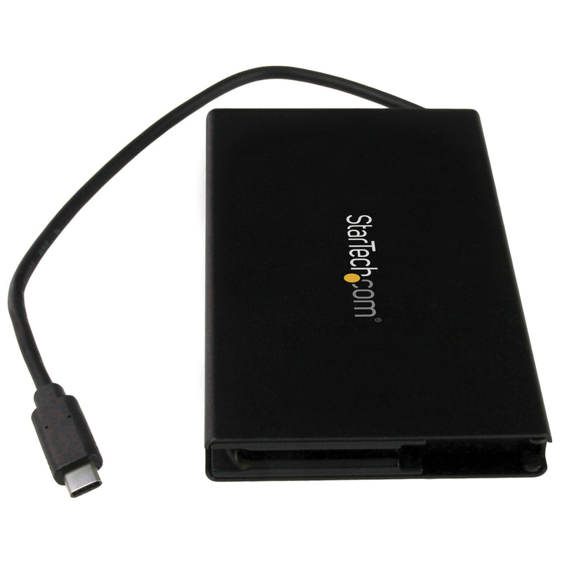 StarTech.com USB 3.1 (10Gbps) 2.5" SATA SSD/HDD Hard Drive Enclosure - USB-C External Hard Drive Enclosure (S251BU31C3CB) USB 3.1 (10Gbps) | USB-C | Integrated Cable