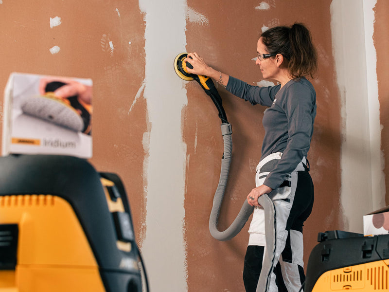 Mirka Iridium premium sandpaper Ø 125mm Velcro 89-hole, grain 220, 100 pieces / for sanding paint, filler, primer, wood, steel, solid surface materials, plastic grain P220