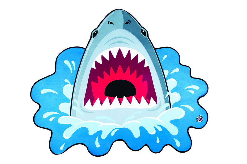 BigMouth Inc Giant Beach Blanket, Oversized Beach Towel, Ulta-Soft Microfiber Towel, Washing Machine Friendly Shark Bite