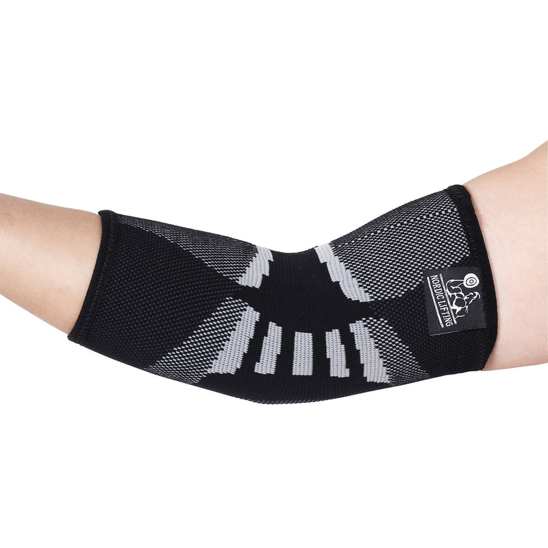 Elbow Compression Sleeves (1 Pair) - Support for Tendonitis Prevention & Recovery (Large) Large