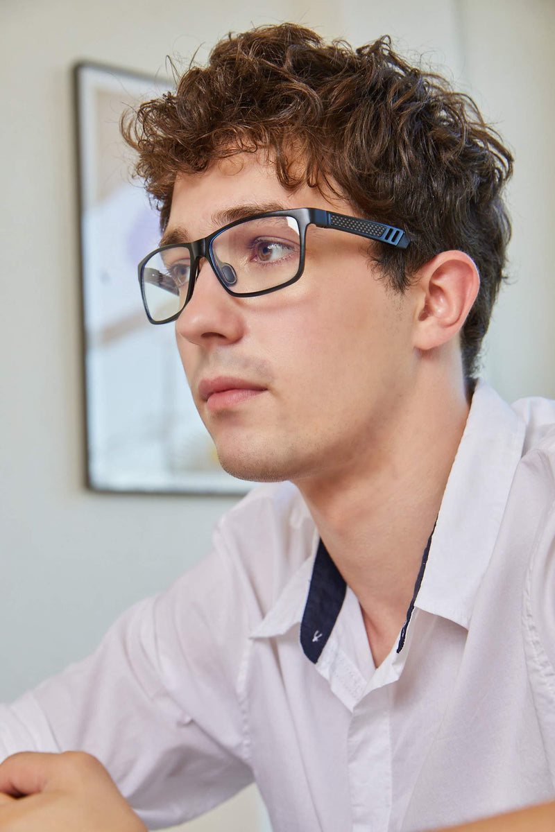 Blue Light Blocking Glasses for men women Classic Rectangle Blue Light Glasses Lightweight Eyeglasses Frame 01-black