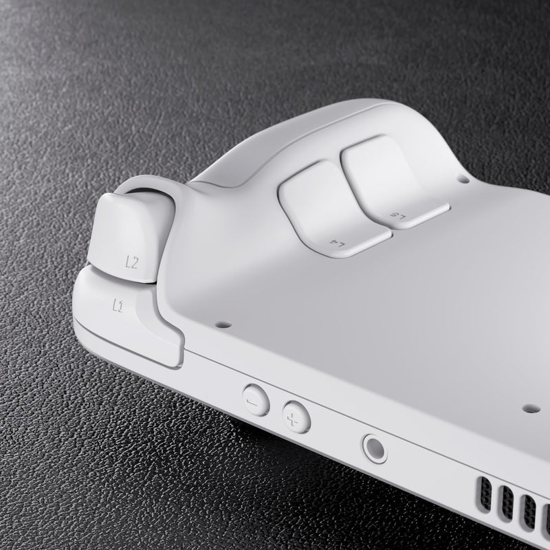 eXtremeRate White Custom Faceplate Back Plate Shell for Steam Deck, Handheld Console Replacement Housing Case, DIY Full Set Shell with Buttons for Steam Deck Console - Console NOT Included