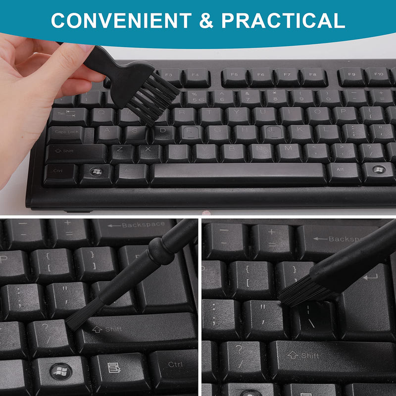 TIESOME Set of 7 Keyboard Anti Static Brushes, Plastic Handle Portable Cleaning Brushes Computer Keyboard Cleaning Brush Kit for Cleaning Computer Keyboard Car Lab