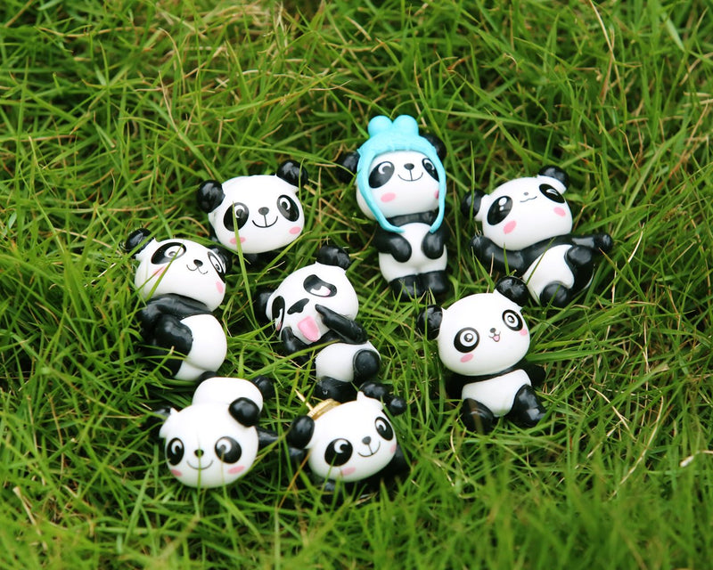 Cartoon Pushpin Combination 8 Pcs Cute Panda Thumbtacks for Feature Wall, Whiteboard, Corkboard, Photo Wall