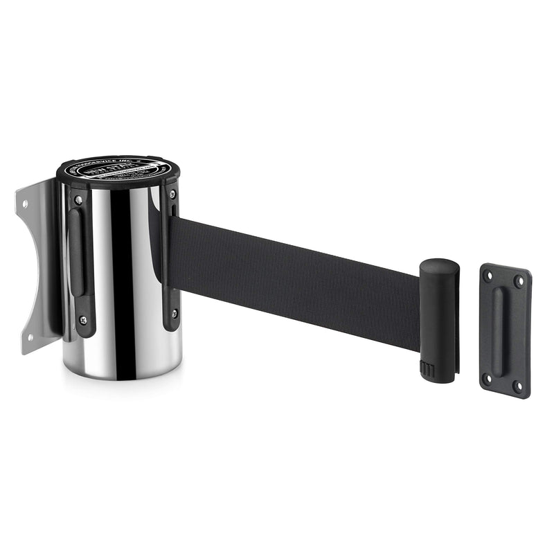 New Star Foodservice 1028812 Retractable Belt Stanchion Wall Receiver