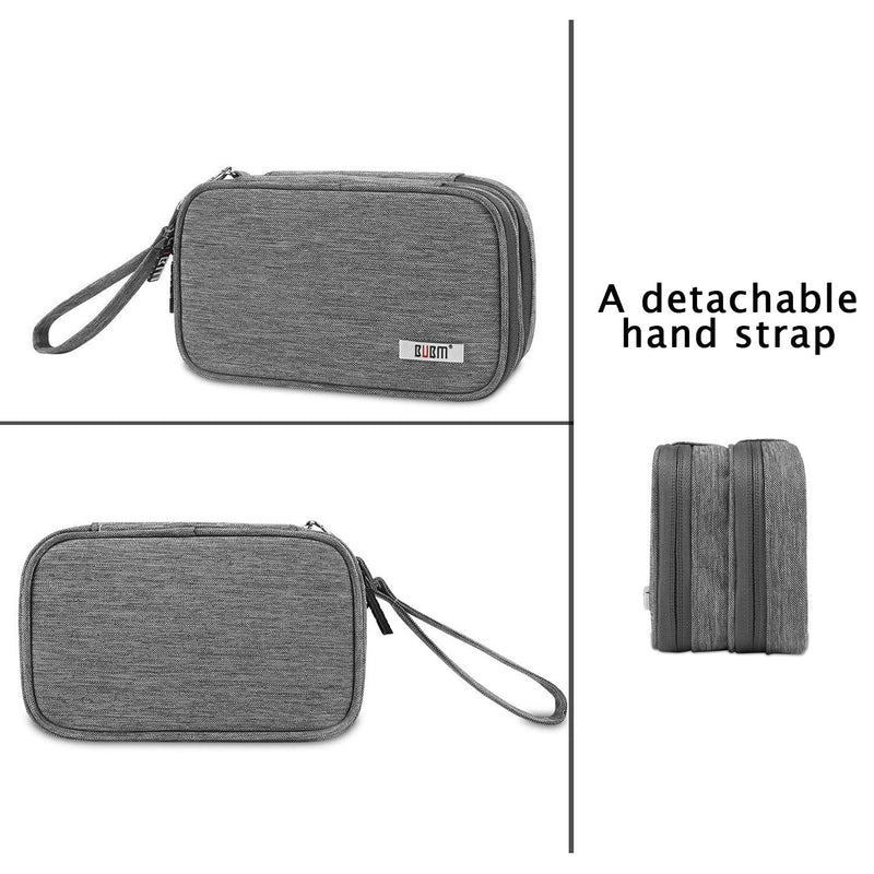 BUBM Double Compartment Storage Case Compatible with 3DS/3DS XL/New 2DS XL, Protective Carrying Bag, Portable Travel Organizer Case Compatible with 3DS/3DS XL/New 2DS XL and Accessories,Gray gray