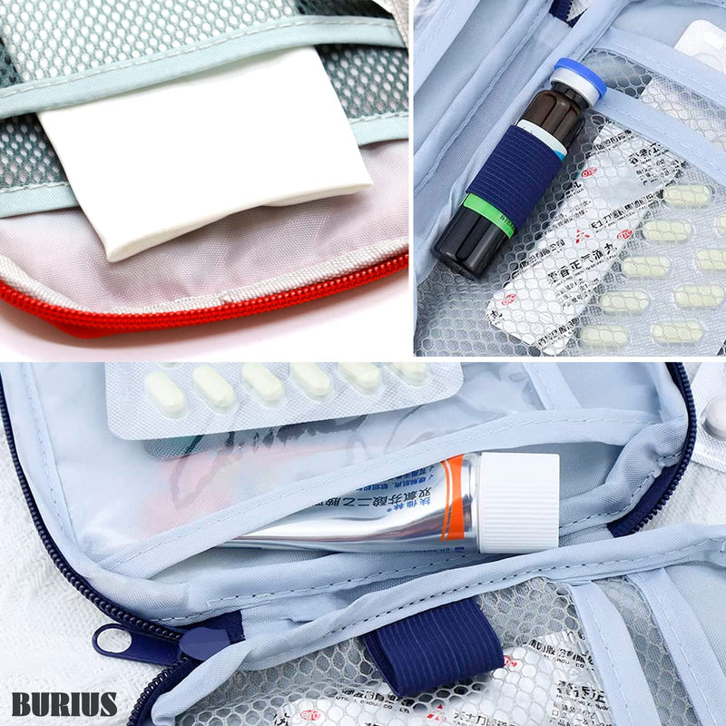 Empty First Aid Bag Medicine Organizer - 2Pcs Small Medicine Bag Home Office Outdoor First Aid Kit Medicine Bag for Traveling First Aid Bags Empty - Home First Aid Kit Small Cross Patch Paramedic Bag
