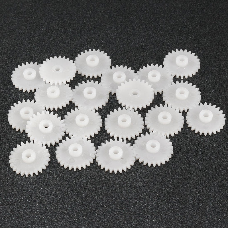 uxcell 20pcs Plastic Gears 24 Teeth Model 242A Reduction Gear Plastic Worm Gears for RC Car Robot Motor