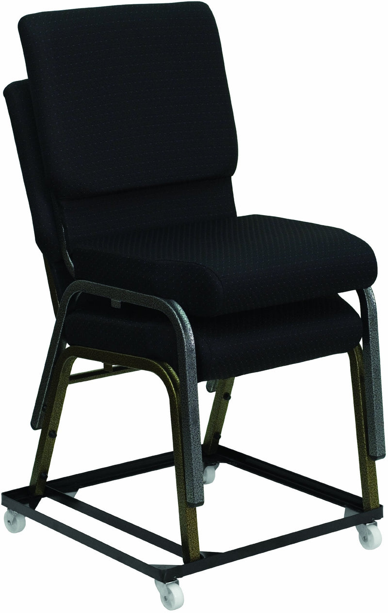 Flash Furniture HERCULES Series Steel Stack Chair and Church Chair Dolly 1 Pack