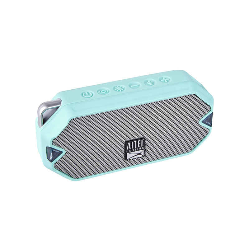 Altec Lansing HydraMini Wireless Bluetooth Speaker, IP67 Waterproof USB C Rechargeable Battery with 6 Hours Playtime, Compact, Shockproof, Snowproof, Everything Proof (Mint Green) Mint Green