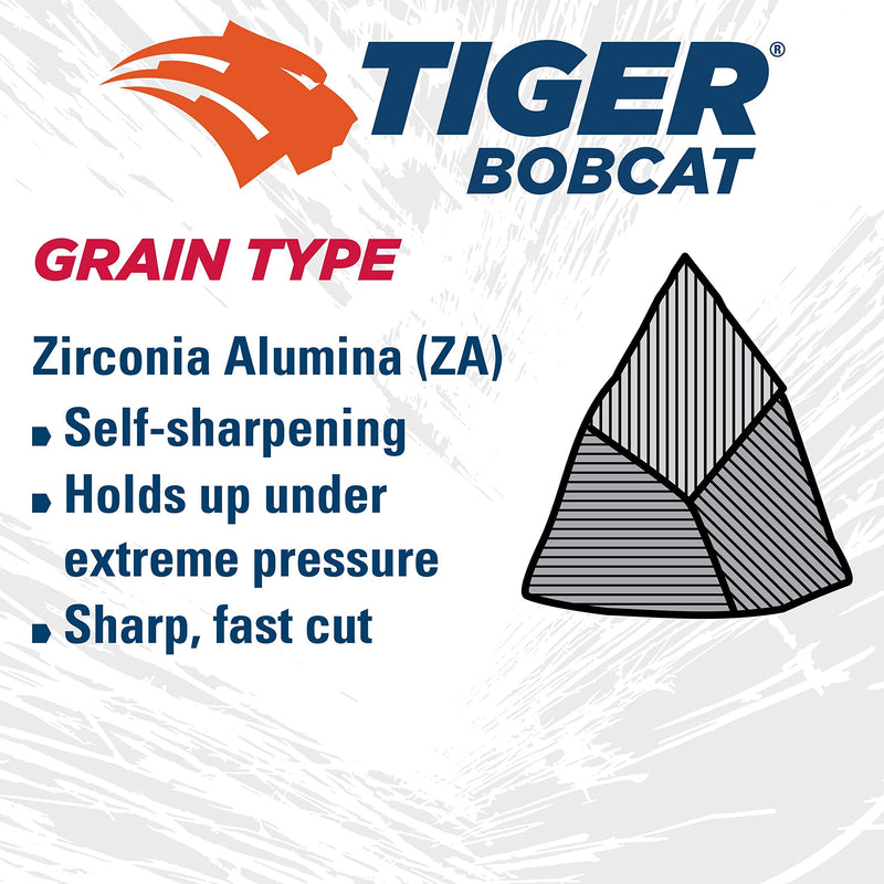 Weiler 50959 2" Bobcat Mini Abrasive Flap Disc, Flat (TY27), Type R Mount, 80Z (Pack of 10) 80 Grit R Mount TYPE 27