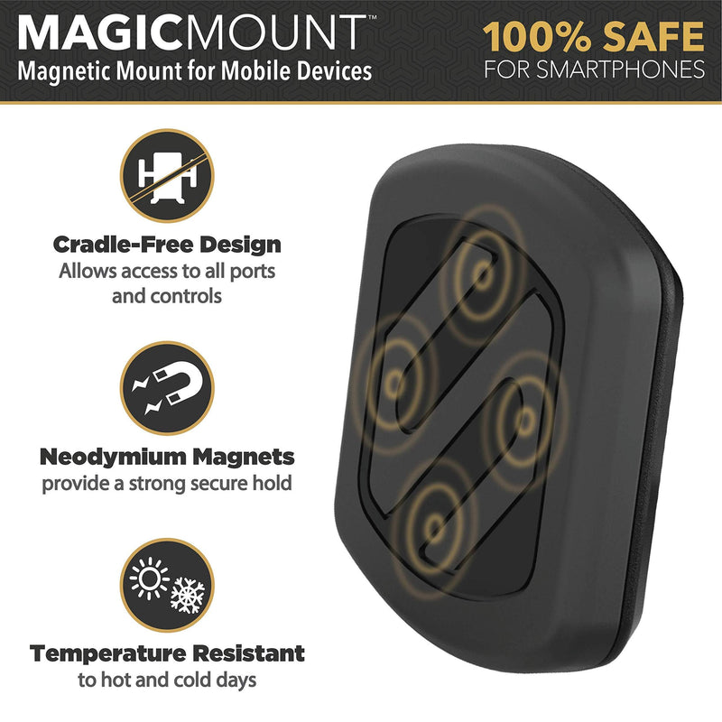 SCOSCHE MAGCD2 MagicMount CD Slot Magnetic Mount Holder for Mobile Devices, Black