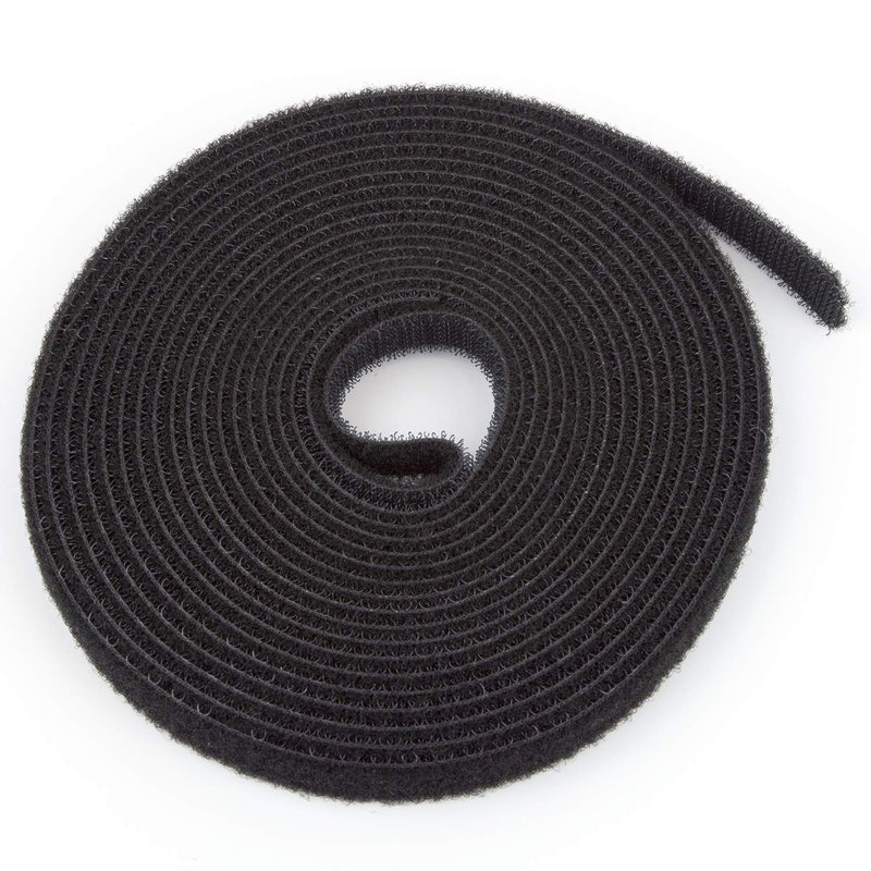 Fire Retardant Reusable Cable Ties Roll, Heat Resistant Ties, Cut to Length Roll, 1/2" Wide, 16 Feet Long - Black 1/2" x 16' Black