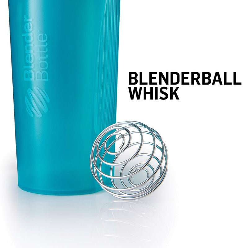 BlenderBottle Classic Shaker Bottle Perfect for Protein Shakes and Pre Workout, 20-Ounce, Full Color Black Classic V1