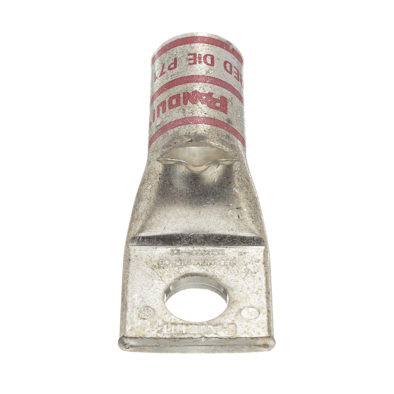 Panduit LCA350-12-X Code Conductor Lug, One-Hole, Standard Barrel with Window, 350kcmil Copper Conductor Size, 1/2" Stud Hole