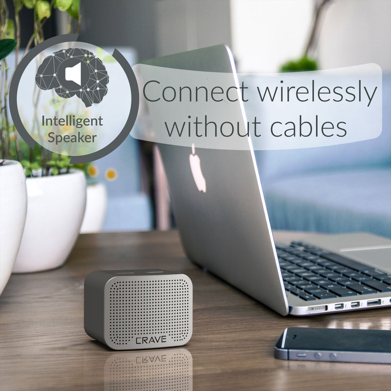 Crave Curve Mini Portable Bluetooth Wireless Intelligent Speaker with Built-in Microphone and Speakerphone