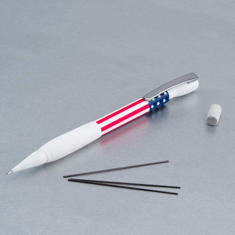 Icy Mechanical Pencil, (0.7mm) Medium Line, Flag Barrel, Assorted Grips (B/C/W), 3-PK 3 Pack