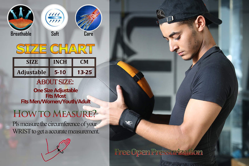 HiRui 2 PACK Wrist Compression Strap and Wrist Brace Sport Wrist Support for Fitness, Weightlifting, Tendonitis, Carpal Tunnel Arthritis, Wrist Pain Relief-Wear Anywhere-Unisex,Adjustable