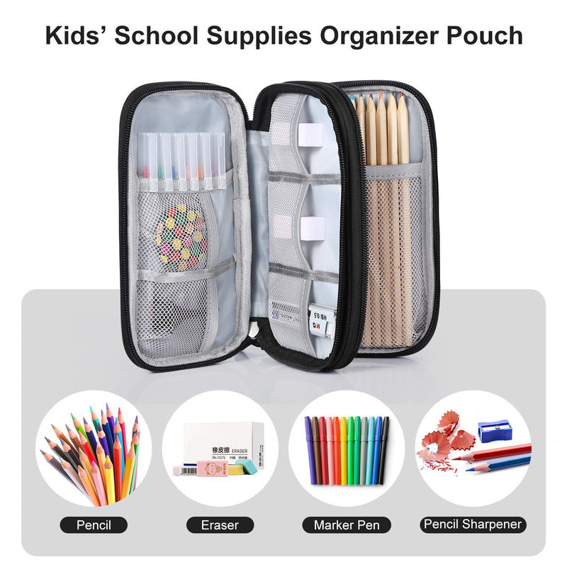 Tech Organizer Travel Case, Bevegekos Small Carrying Tech Kit for Electronics and Accessories, Waterproof (Small, Black)