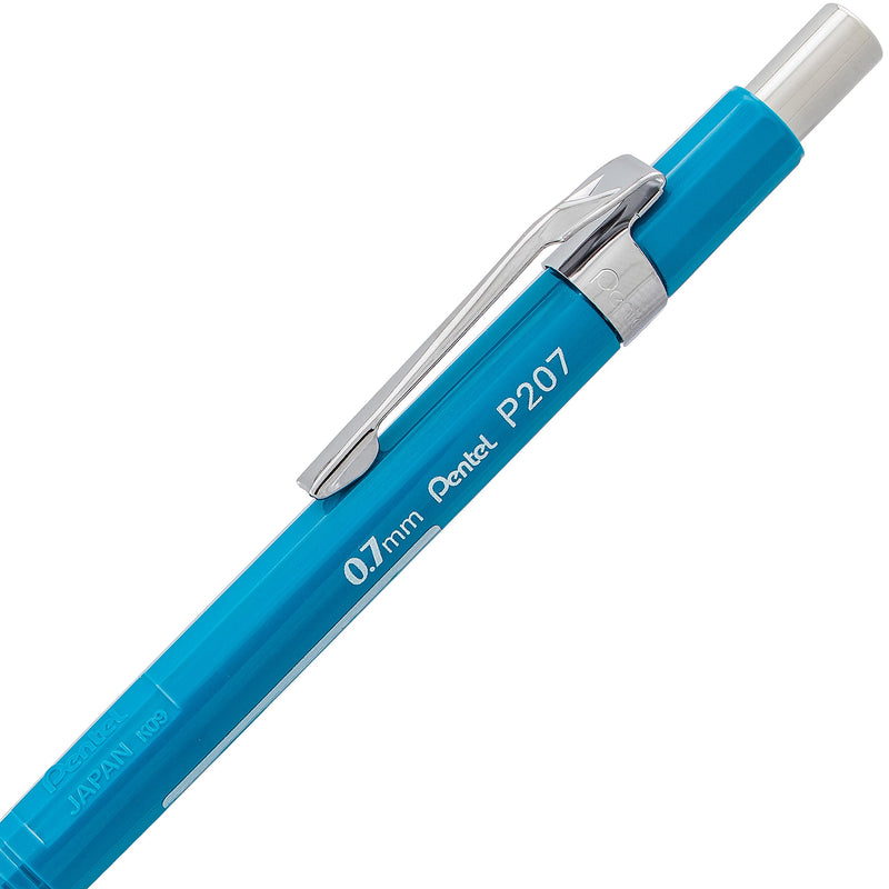 Pentel Sharp Automatic Pencil, 0.7mm, Blue Barrel, 1 Pack (P207BP-K6)