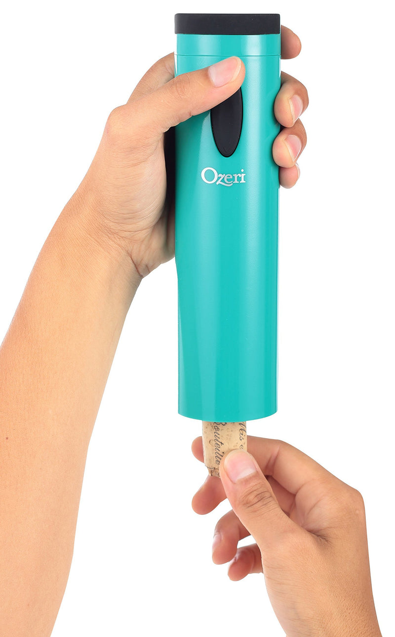 Ozeri OW08A-T Fascina Electric Wine Bottle Opener, Teal Blue Wine Opener